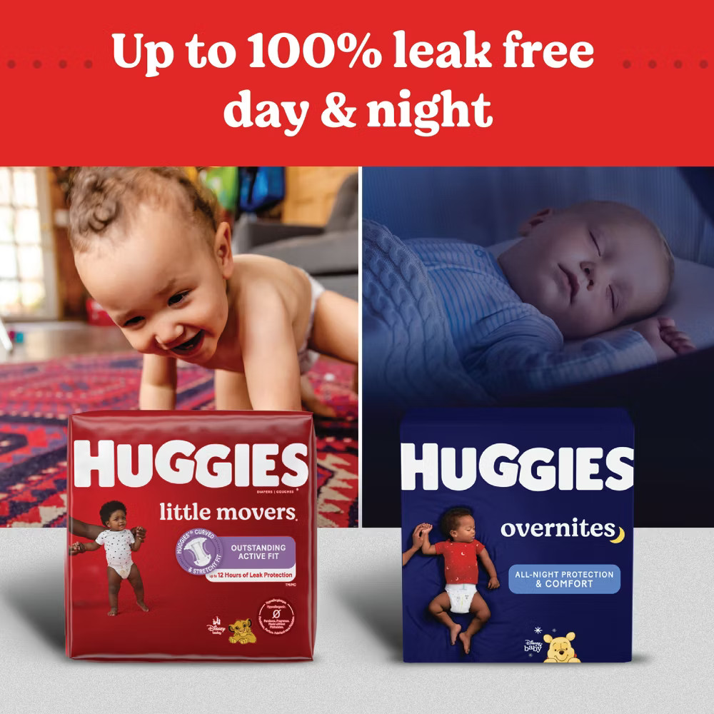 Huggies Little Movers Disposable Diapers - Econ+ Pack - Size 5 -