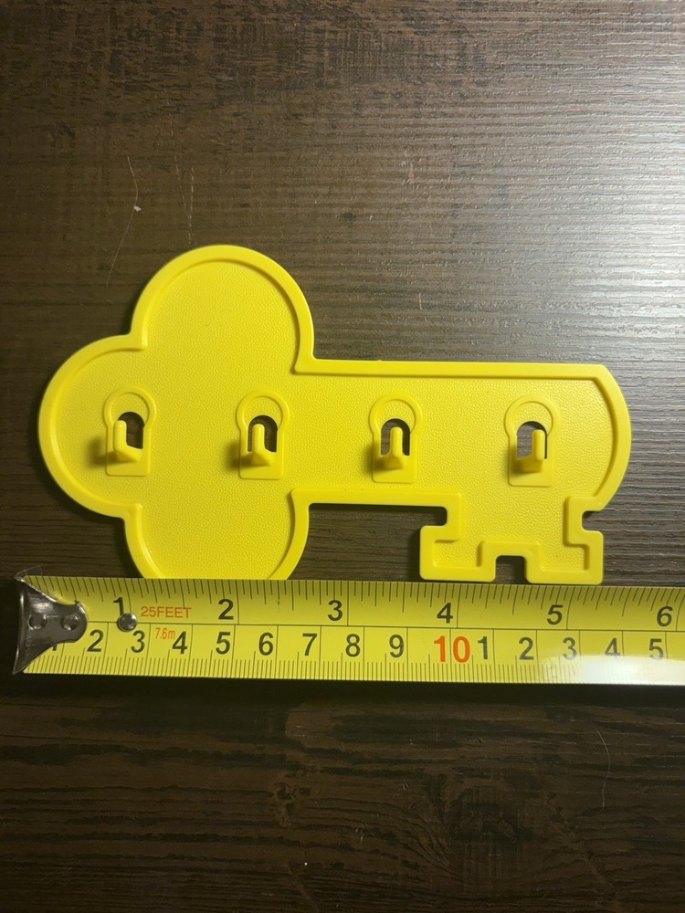 Vintage Tupperware Key Shaped Key Holder Wall Mount - Yellow