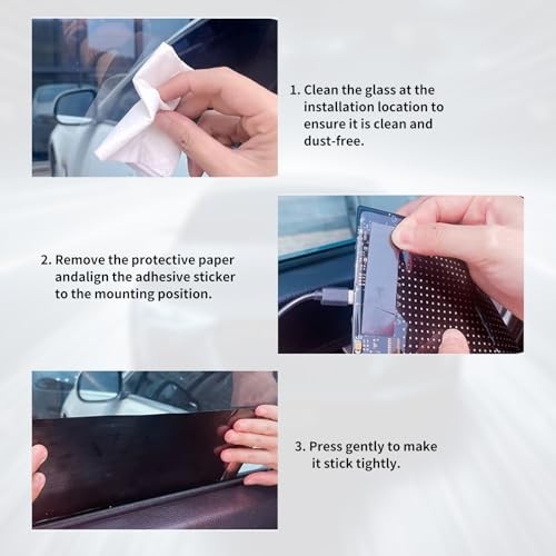 Programmable Devil Eyes LED Screen for Car Windshield - Flexible 6.8x2.76 in