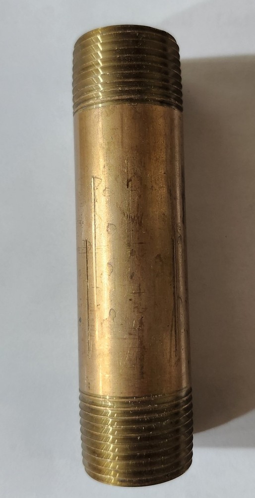 3/4" x 4" Red Brass Pipe Nipple