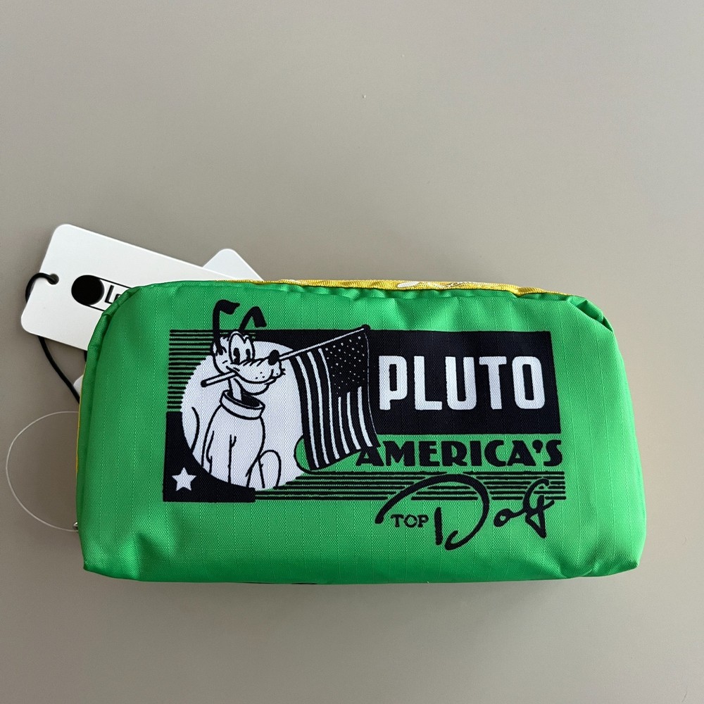 Lesportsac Disney Pluto Rectangular Cosmetic Bag NWT