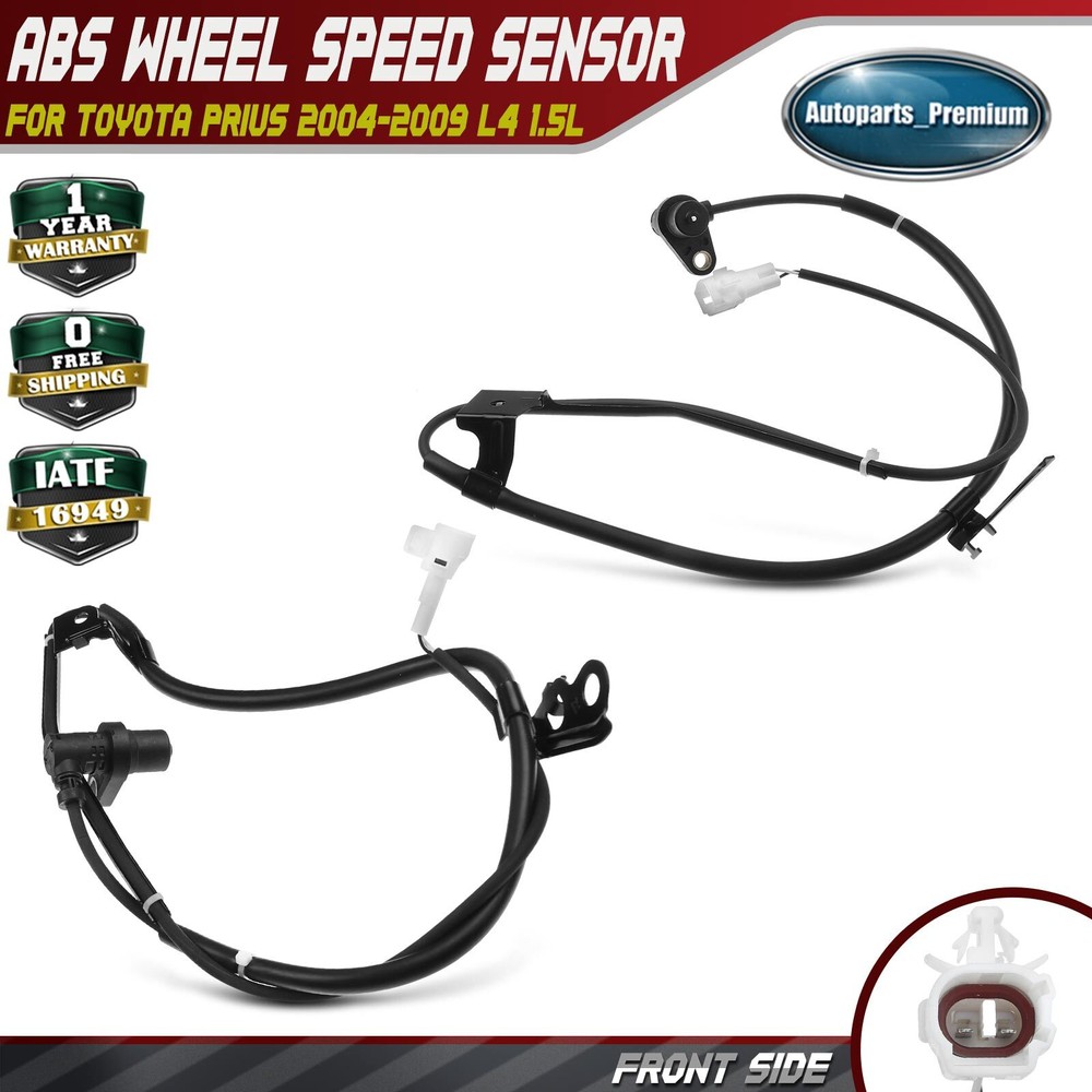 2Pcs Front Driver & Passenger ABS Wheel Speed Sensor for Toyota Prius 2004-2009