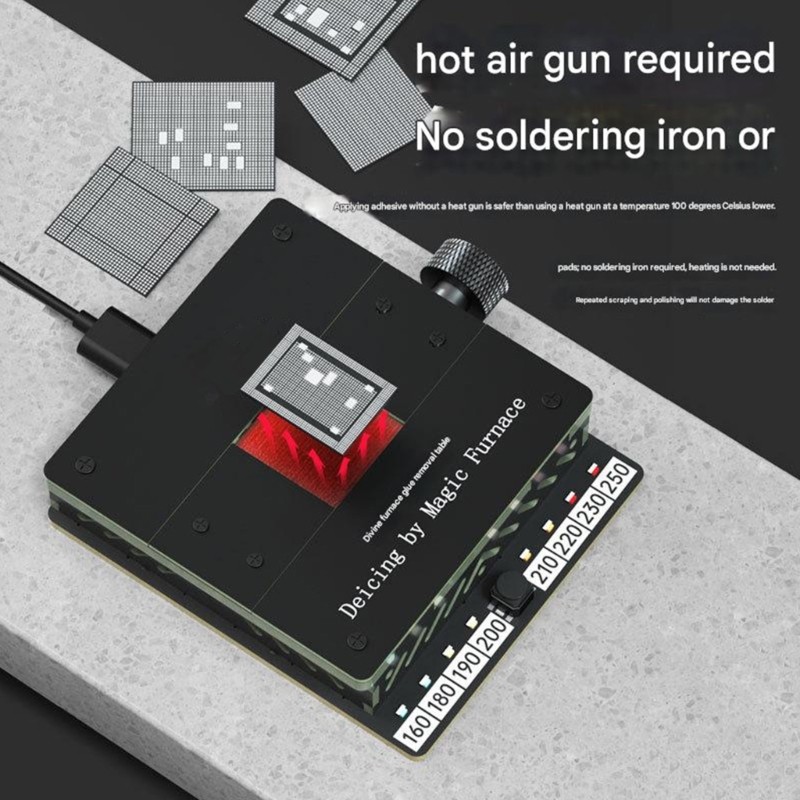 Portable Heating Station Adjustable Temperature CPU Heating Platform for Chip