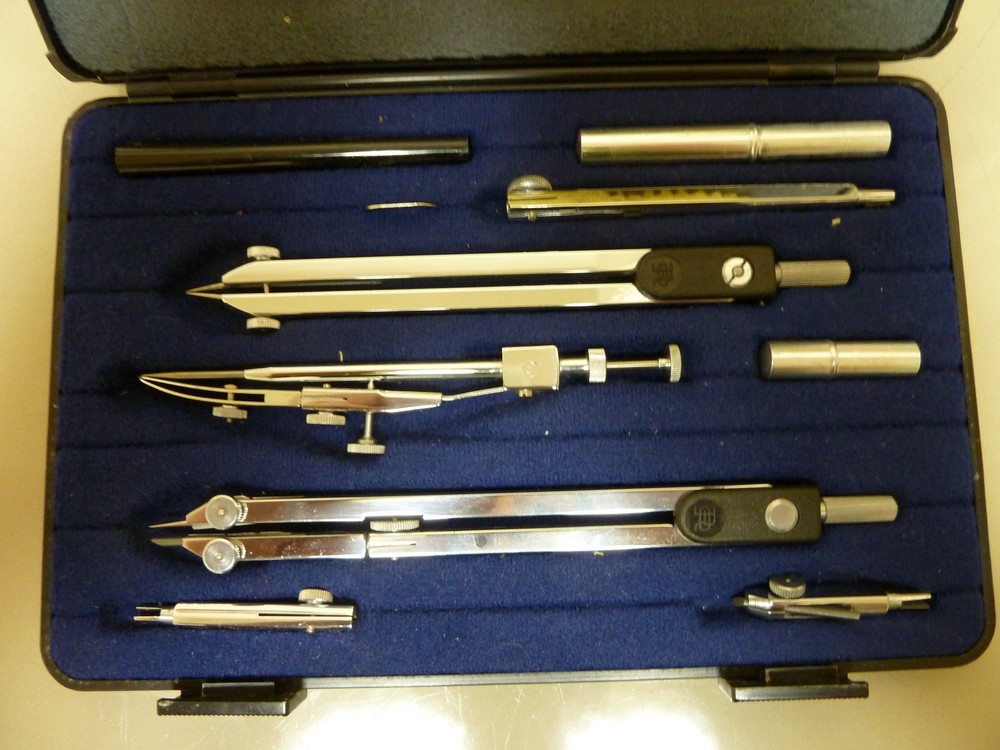 Original Richter Drawing Set/Technical Drawing Instruments/Drafting Tools