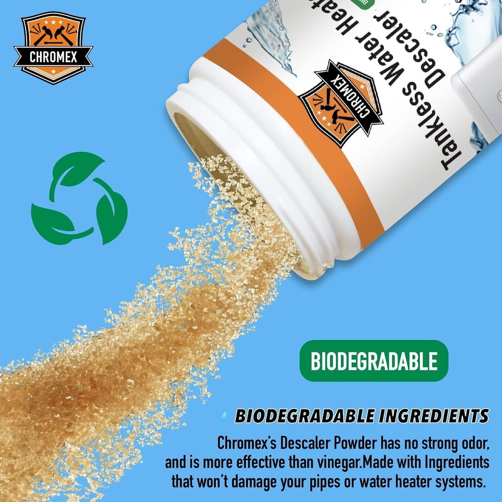 Chromex Tankless Water Heater Descaler Kit with Biodegradable Descaler