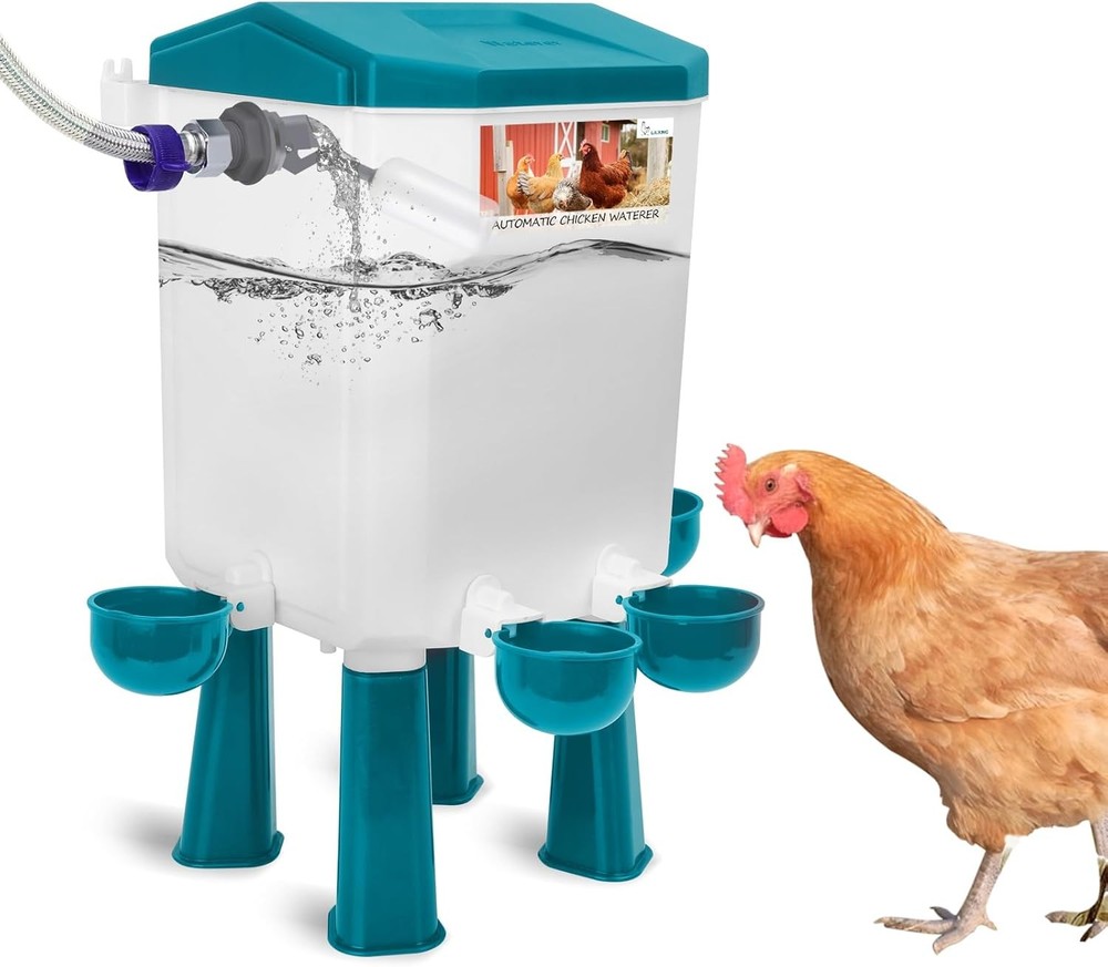 Automatic Chicken Waterer Float-Control Auto Waterer Hanging/Standing Design