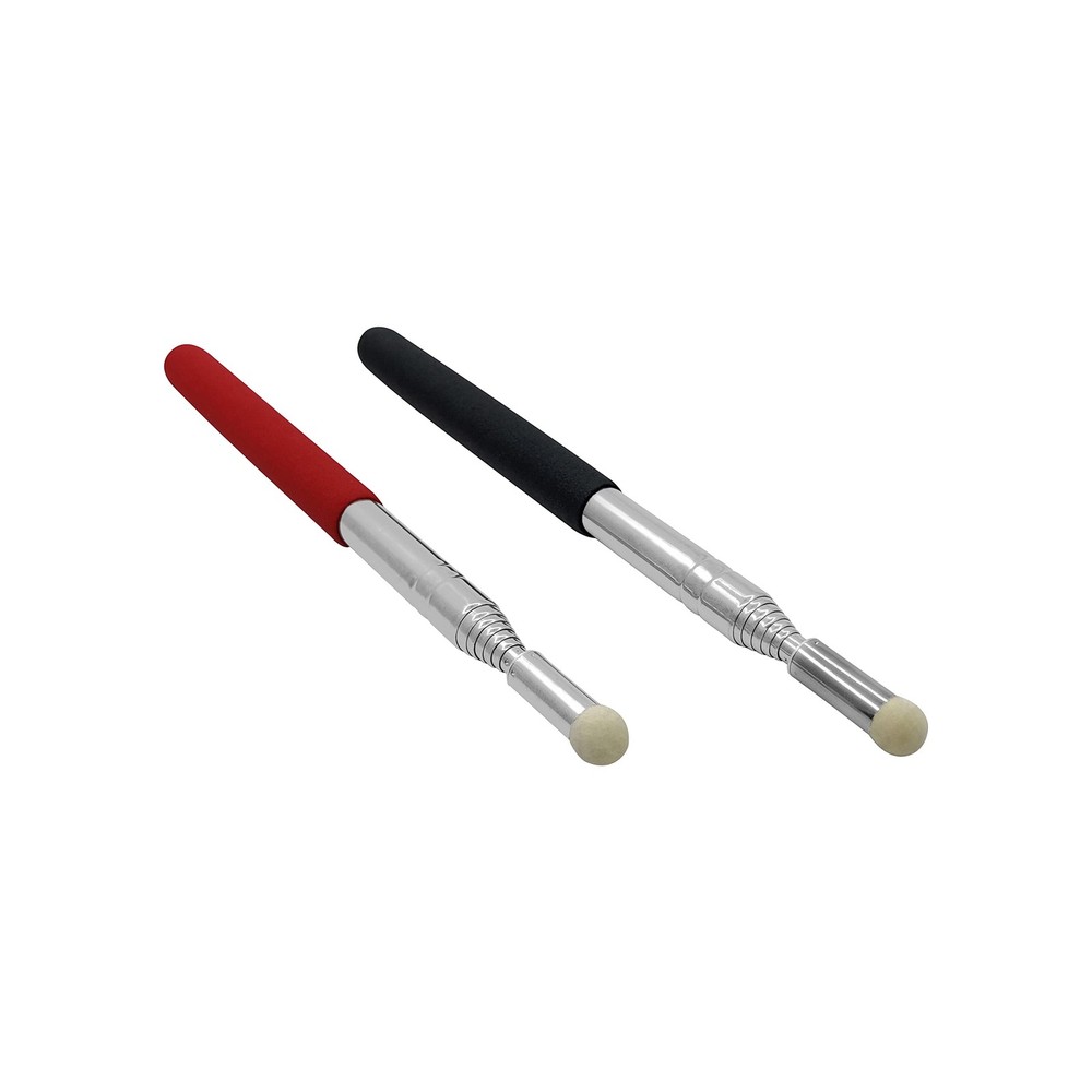 Telescopic Teacher Pointer Stick 39" Extendable Red Black - Non-Slip Handle