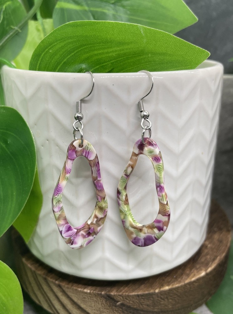 2.5” Earring Set Silver-tone Boho Dangle Drop New Free Ship B7394