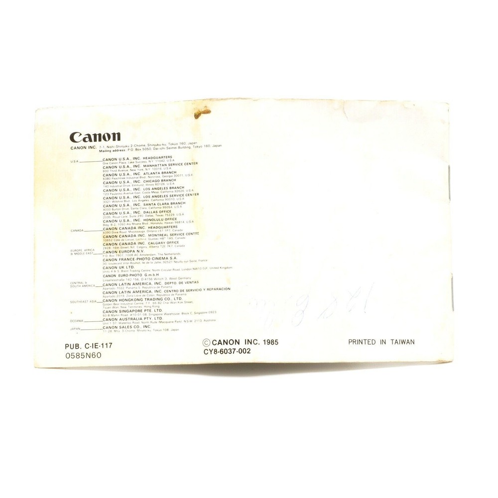 Canon Snappy S Instructions