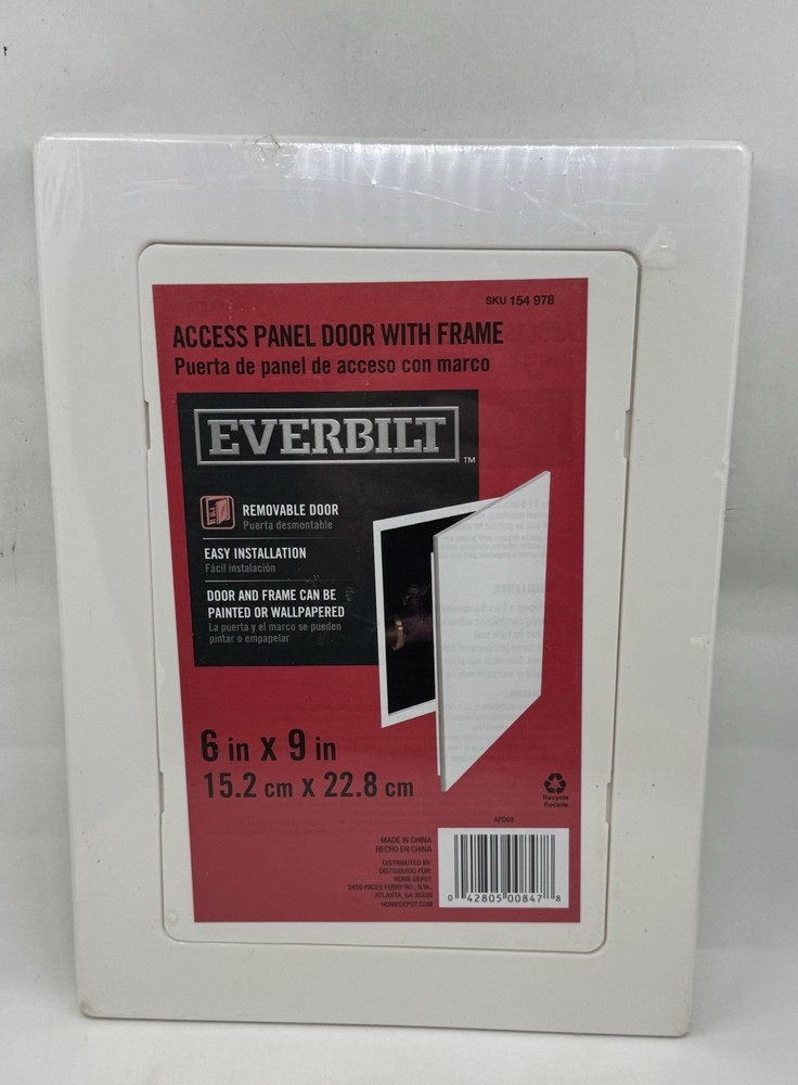 EVERBILT Access Panel Door  6”  x 9”REMOVABLE DOOR W/FRAME