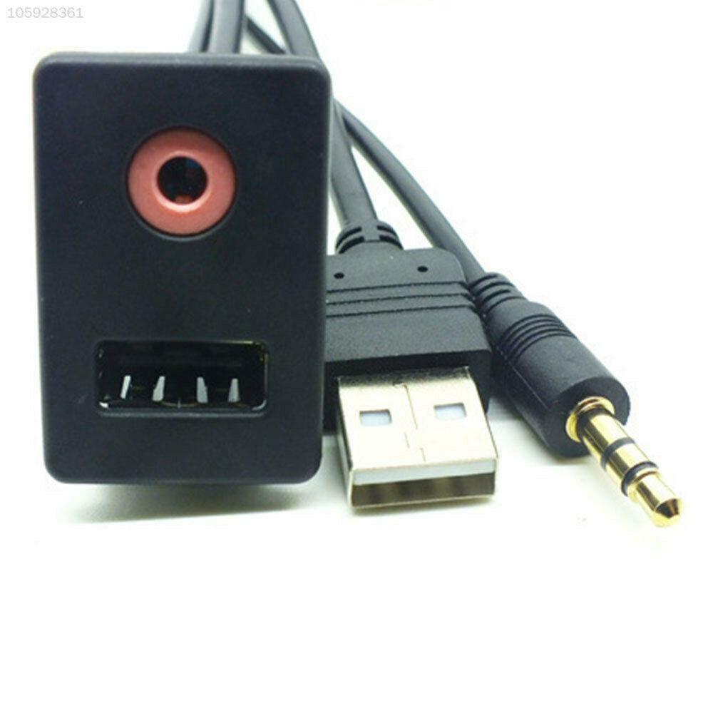 ABS AUX+USB Modification jack Switch Wire Audio Conversion Cable for VW Toyota