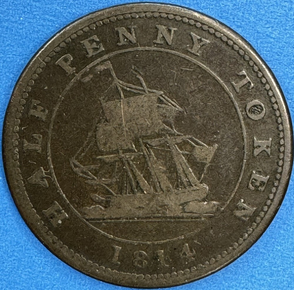 1814 Half Penny Richard Hurd CANADA  (#CB01816)