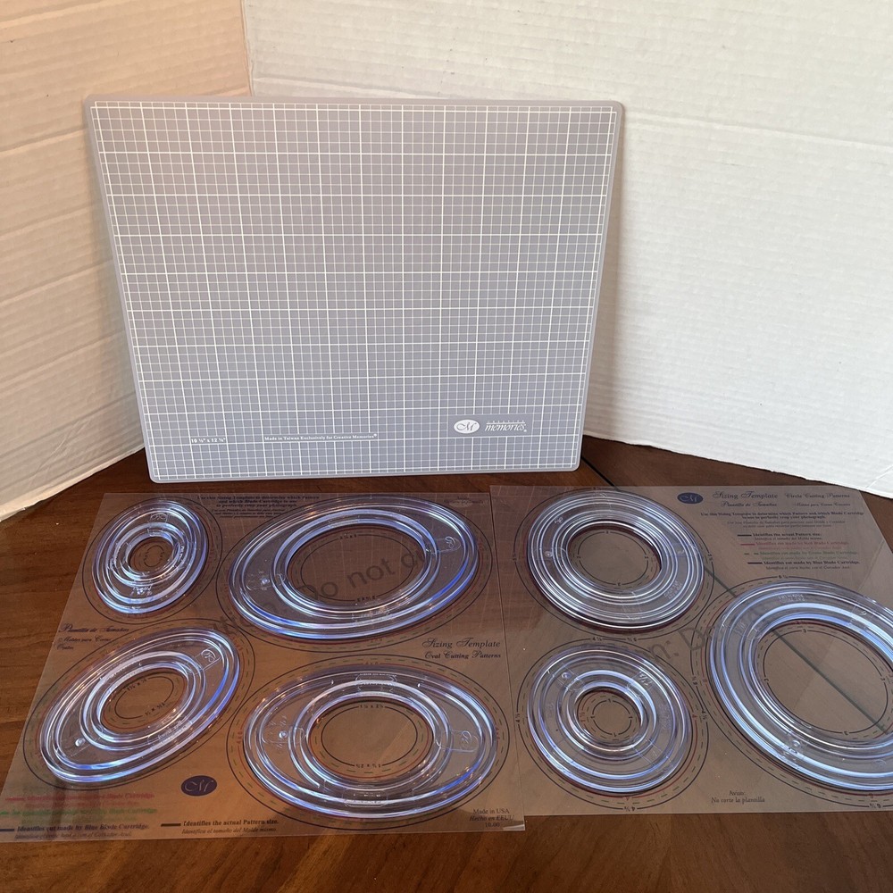 Creative Memories Cutting System 7 Shape Templates & Mat Ovals Circles