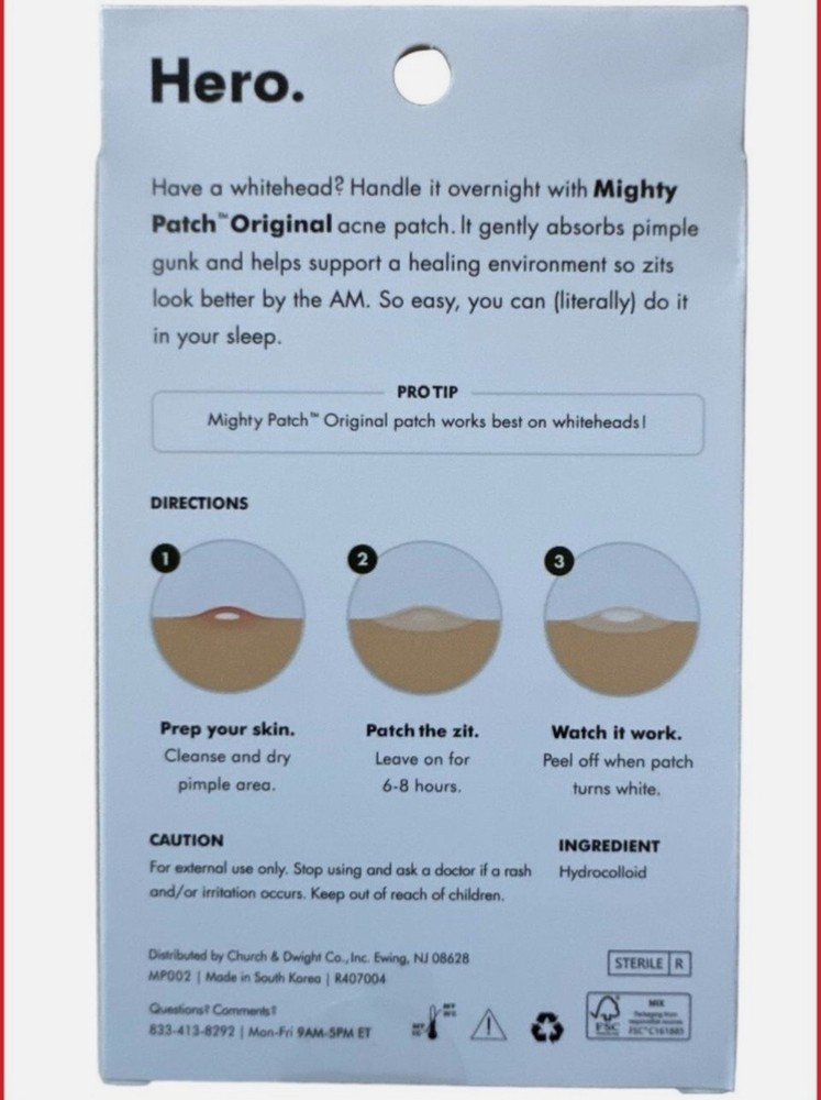 Hero Cosmetics Mighty Patch Original Blemish Treatment - 72 Count