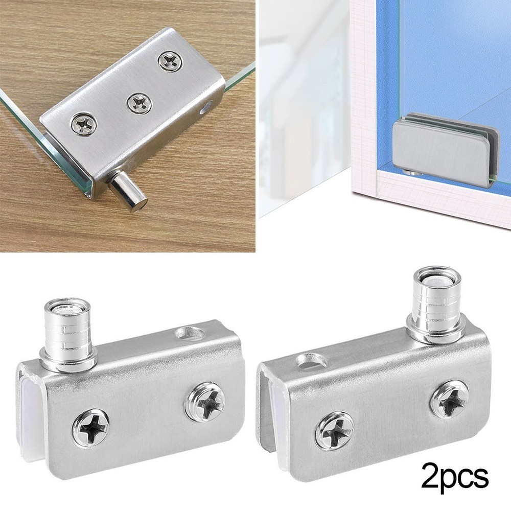 Metal Door Hinges Pack Pivot Accessory Adjustable Clip Cupboard