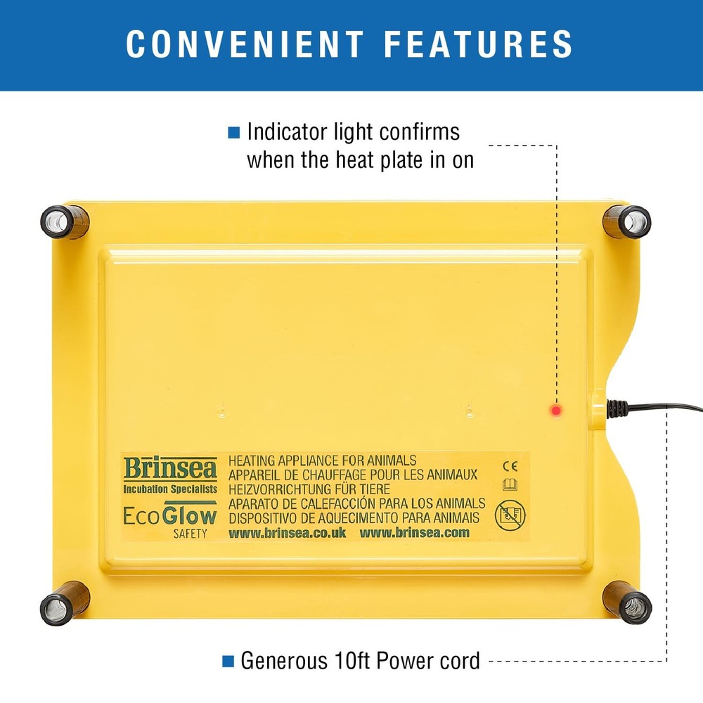 Ecoglow Safety 600 Chick or Duckling Brooder, Adjustable Height & Angle Brood...