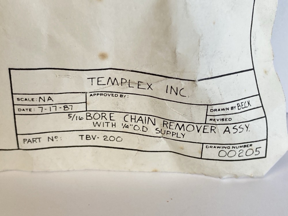 TEMPLEX TBV-200 Chain Remover 5/16" Bore with Mounting Bracket