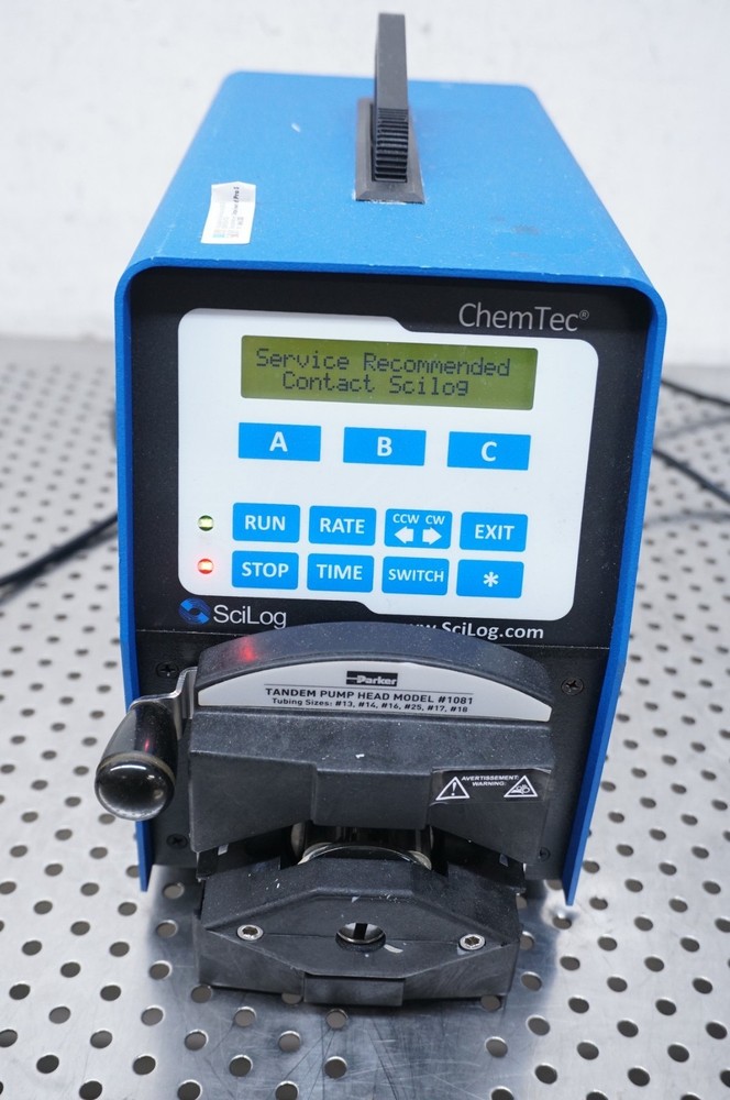 CHEMTEC SCILOG  VARIABLE SPEED PRECISION PERISTALTIC PUMP Tandom 1081 Head