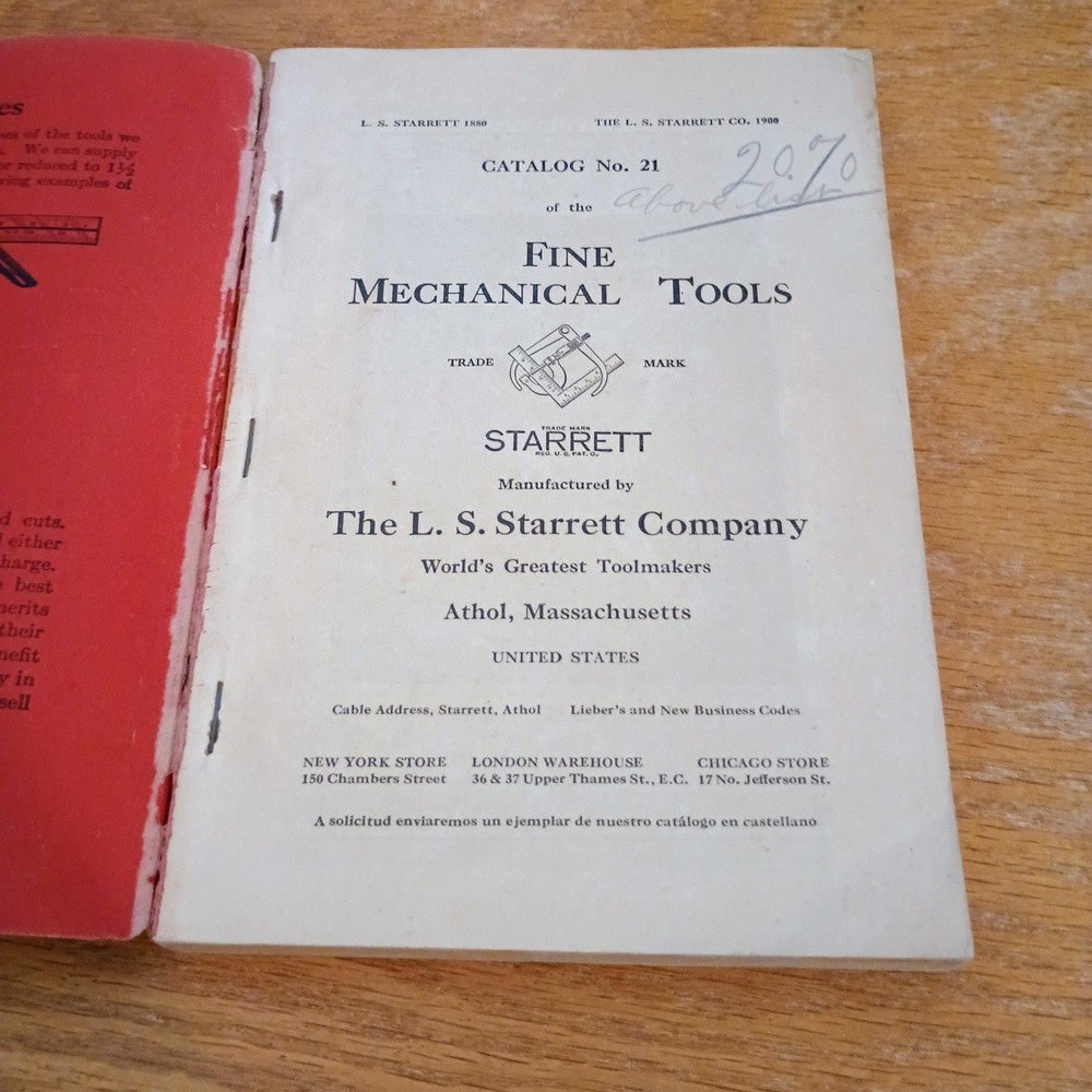 Vintage Starrett Tools Catalog No 21 Fine Mechanical Tools Athol Mass Kadderly