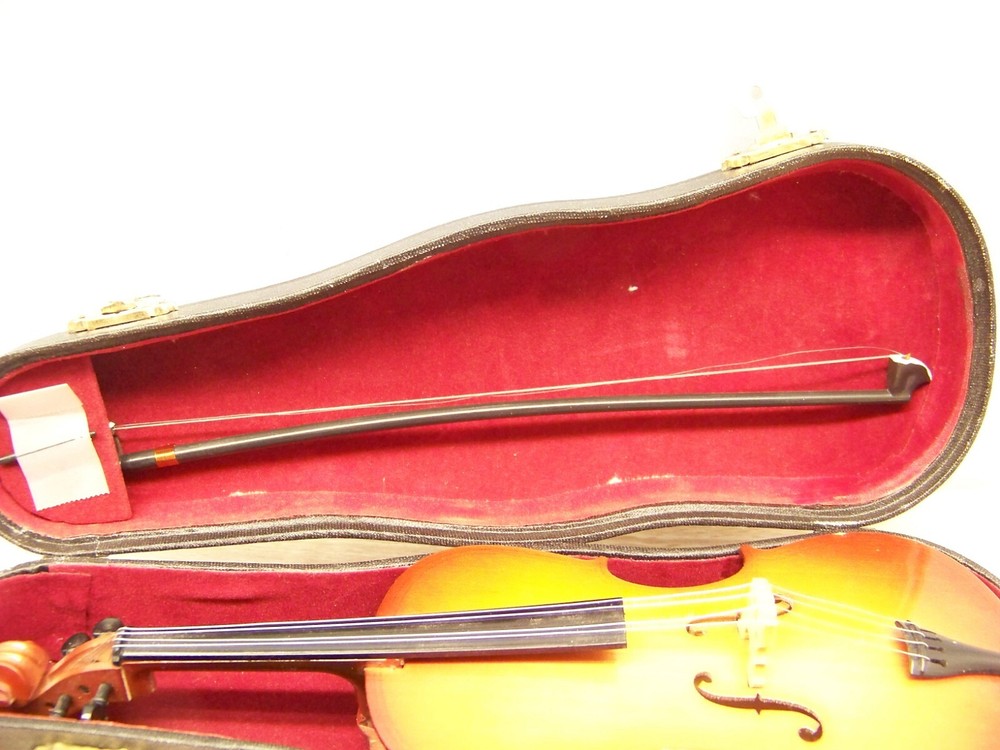 Mini Violin in Case with Bow - 9 1/2 inches