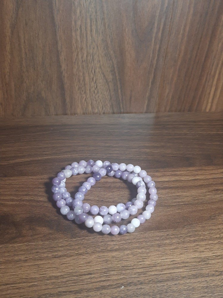 Lepidolite Crystal bead Bracelet