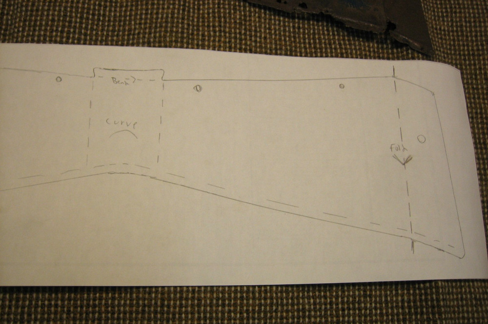 Willys Jeep FC-150 Dash Valence Lower Panel Paper Pattern Forward Control 56-64