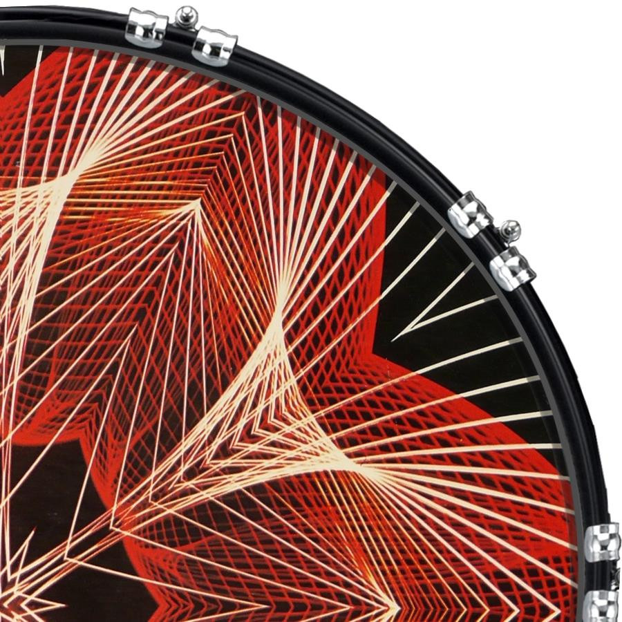 20" Custom Bass Kick Drum Front Head Graphic Graphical Star 1