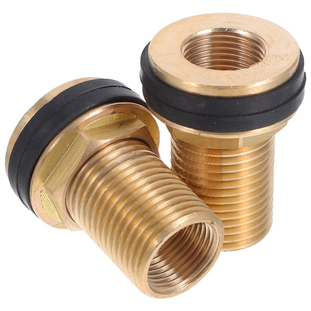 2 Pcs Adapter with Rubber Sealing Ring Barrel Fitting