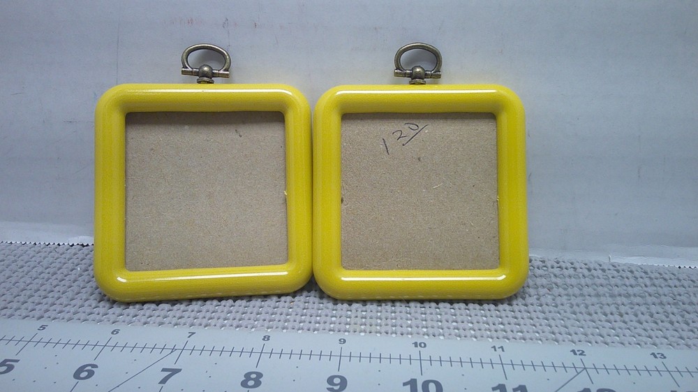 Cross Stitch Multi-Item Lot Rings Frames Thread Small Approx. 3"