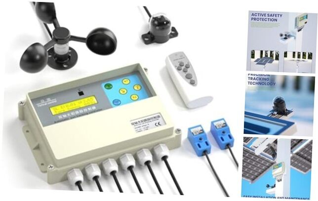 Dual-Axis Solar Tracker Controller Kit – Auto Sun Tracking with LCD, Wind