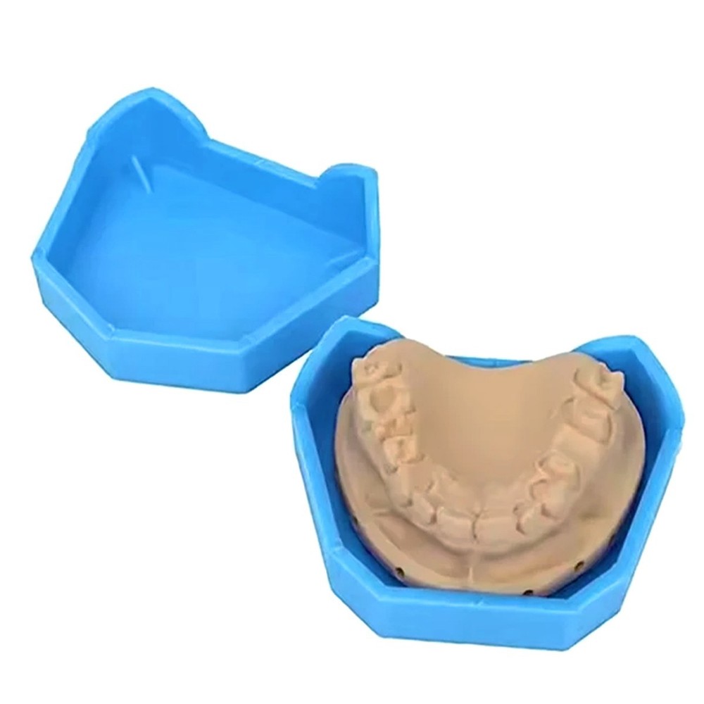 6pc Dental Model Base Silicon Rubber Plaster Denture Tray Impression Former Bas