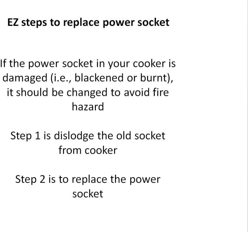 Replacement Power Socket Compatible with Power Cooker XL.