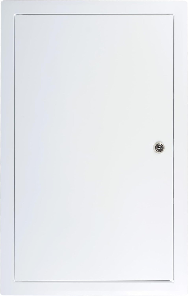 Lockable 12" x 20" White Metal Access Panel for Plumbing & Electrical Access