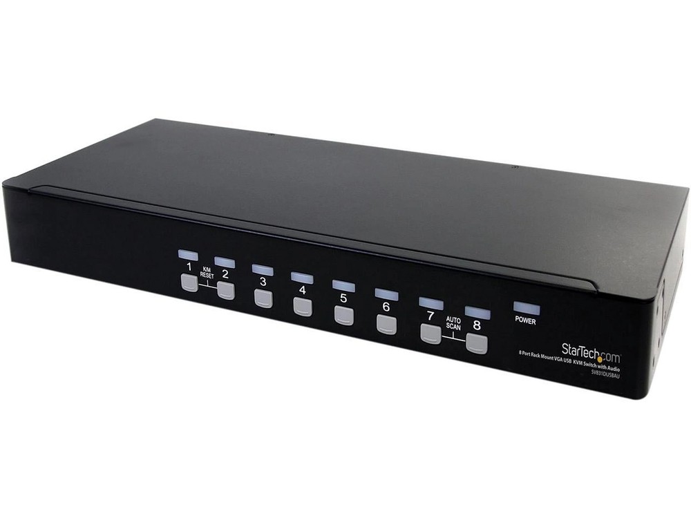 StarTech 8-Port Rackmount USB VGA KVM Switch w/ Audio