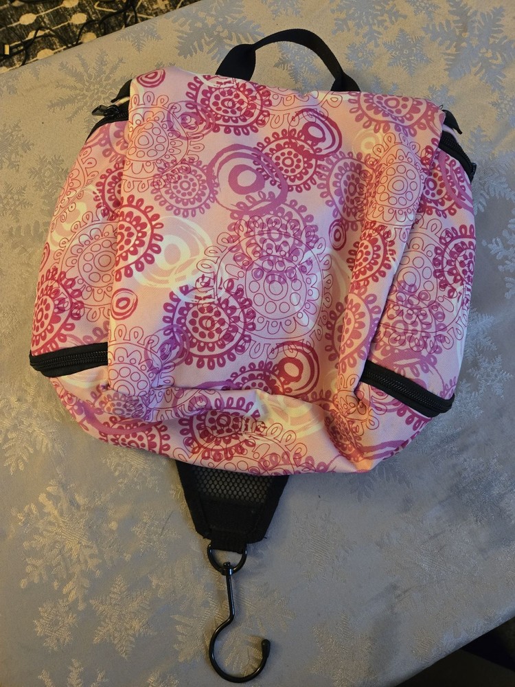 L.L. Bean Personal Organizer Toiletry Bag Pink Mandala Pattern