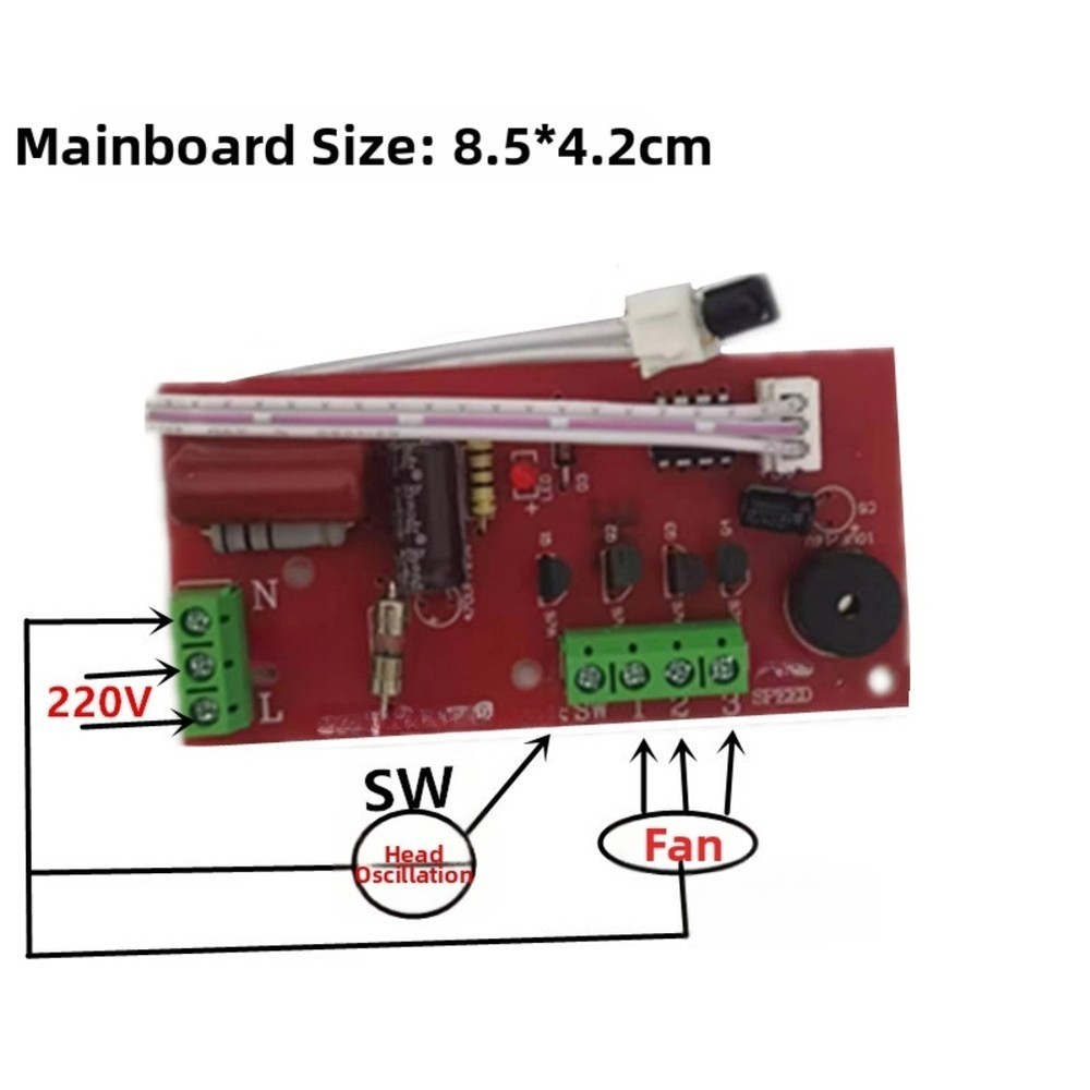 Fan Control Board Kit with Remote for Retrofitting Standing Wall Table Fans