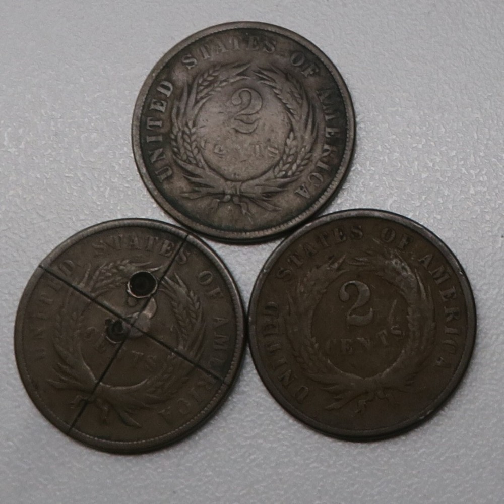 11x 1864-1870 2 Cent Pieces 2c 28666