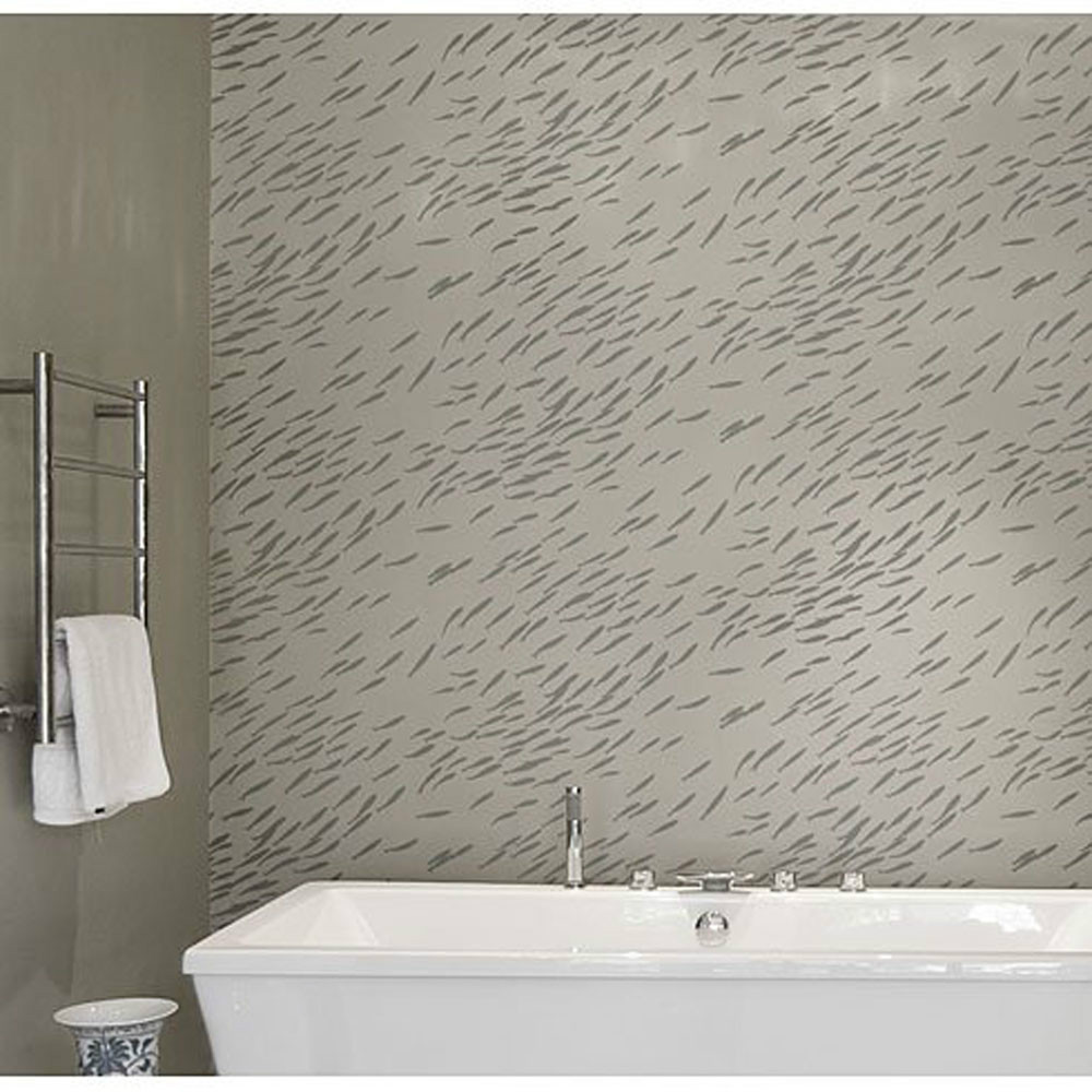 Fish School Allover Stencil Pattern - Sturdy and Reusable Wall Stencil for DIY