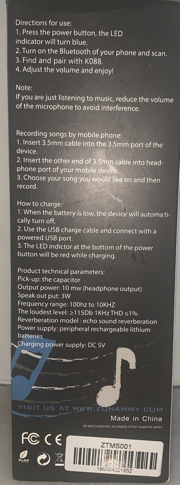 Zing Karaoke Microphone and Bluetooth Speaker