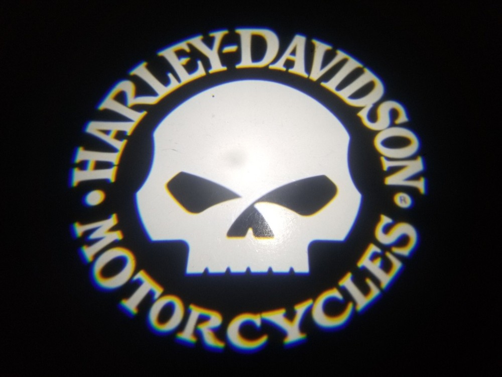 2Pc LED Door Puddle Light Retrofit Kit Ghost Shadow for Harley Willie G Cycles