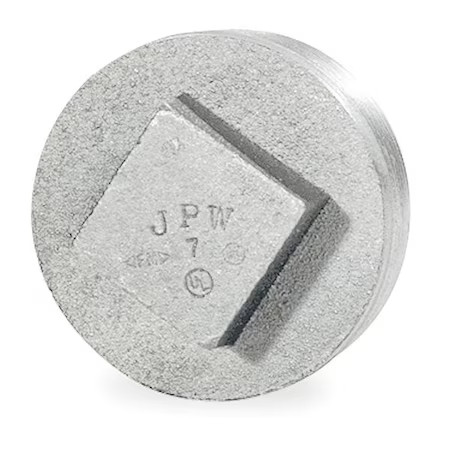 3" Mnpt Galvanized Square Head Plug, 2Wj75