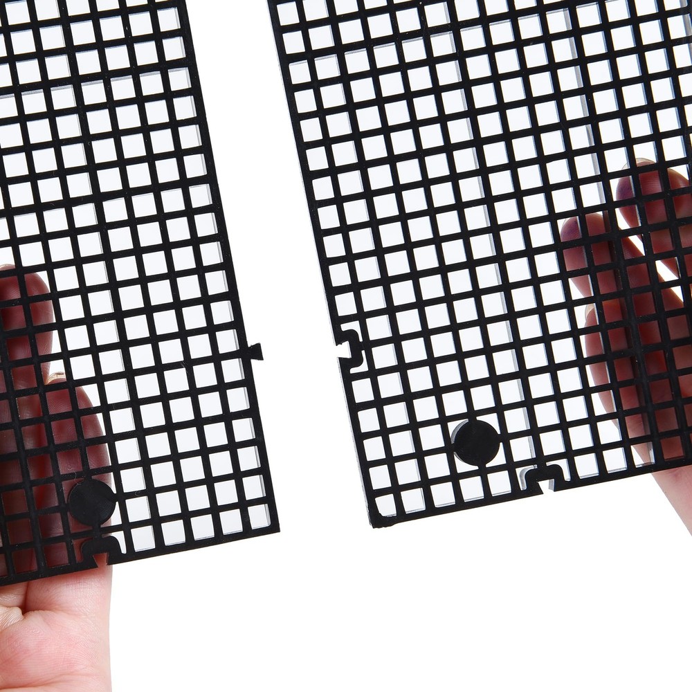 Plastic Grid Divider Tray Egg Crate Aquarium Isolation Bracket 8 PCS Black Tank