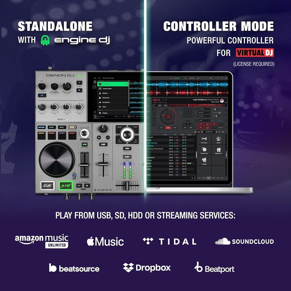 Compact PRIME GO+ DJ Controller with 7" Touch Screen & 100+ Million Track Access