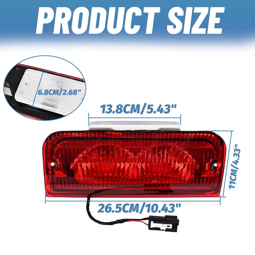 For Ford E150 250 350 1992-2022 3RD Third Brake Light Lamp Assembly 923-290