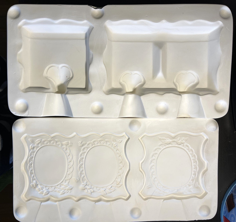 Vintage Doc Holiday Ceramic Slip Casting Mold Picture Frames 283