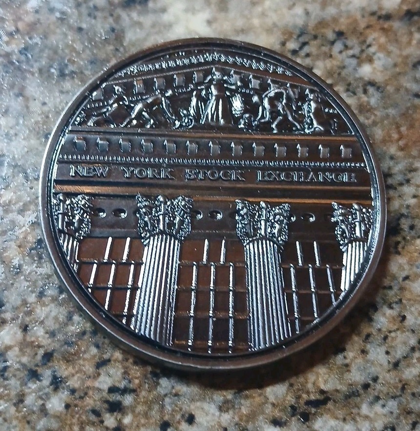 New York Stock Exchange Silver 2 Sided Coin