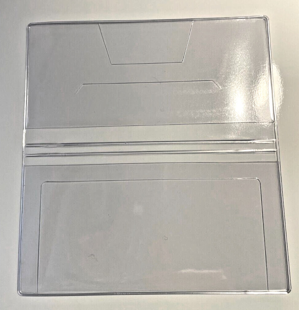 Clear Vinyl Checkbook Covers with Duplicate Flap for Checks