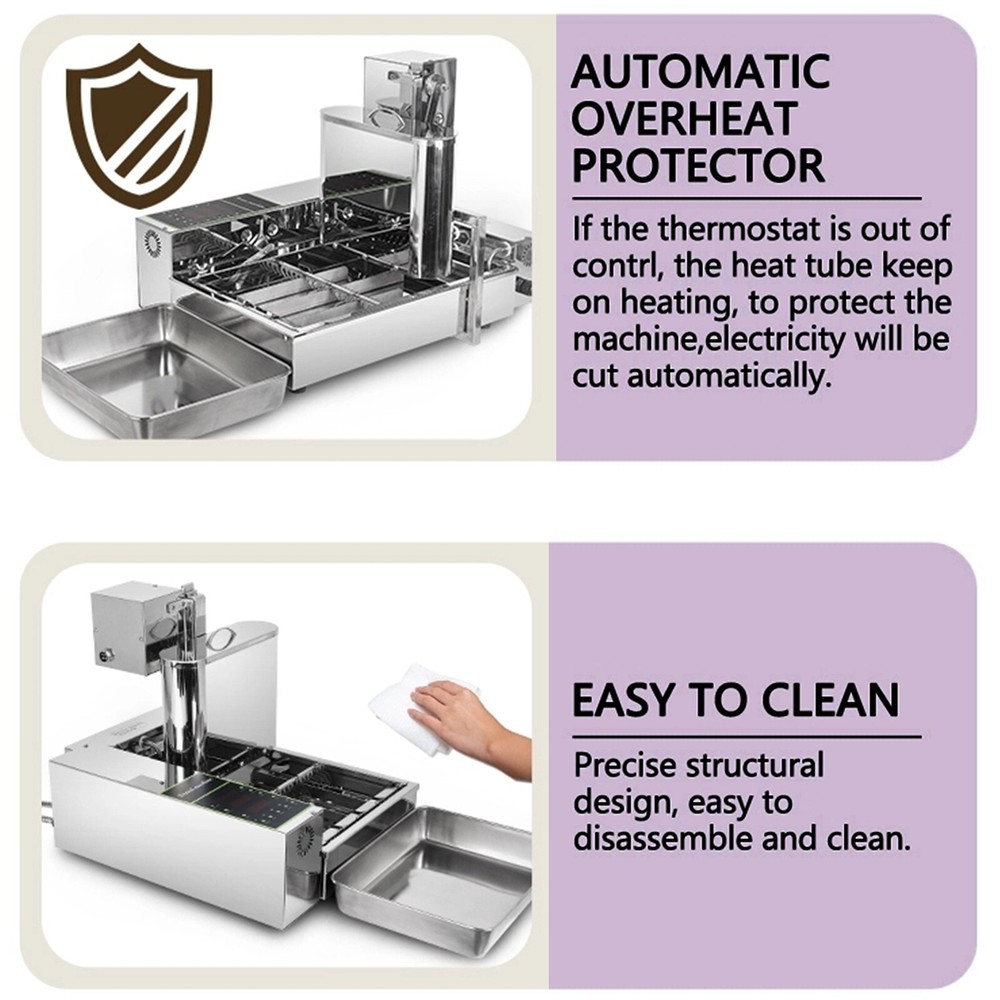 Kolice 1750pcs/hour Mini 4 rows donuts making machine frying doughnut maker