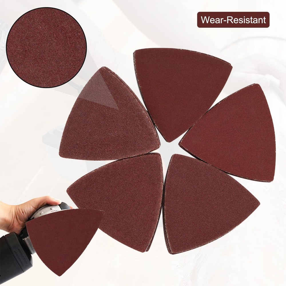 104Pcs Oscillating Multi-Tool Sanding Pads Kit 2Pcs Triangle Sanding Pads and...