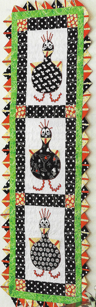 Funky Chick Wall Quilt quilting pattern instructions